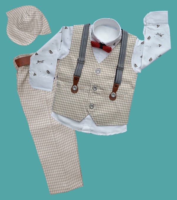 Baby bOys brown party wear dress