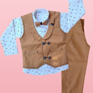 baby boys brown baba set Baby Boy Party Wear
