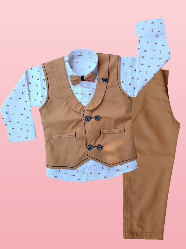baby boys brown baba set Baby Boy Party Wear