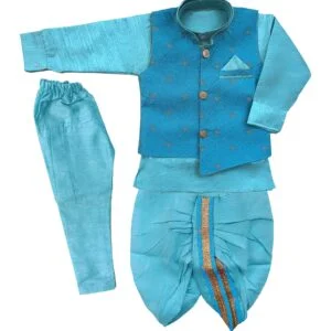 Baby Boys kurta pyjama dhoti set blue