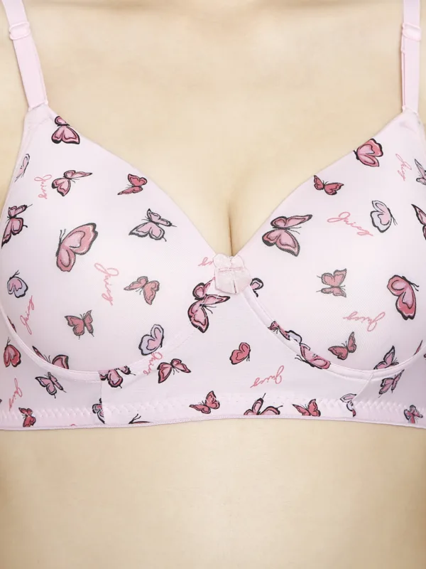 Lightly padded bra pink zoom t-shirt bra seamless bra