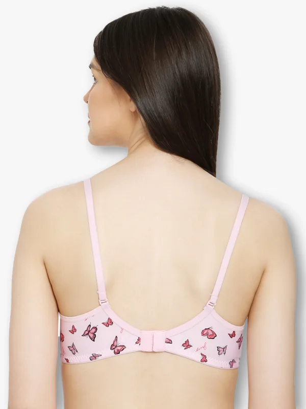 lightly padded Bra pink printed t-shirt bra Seamless bra