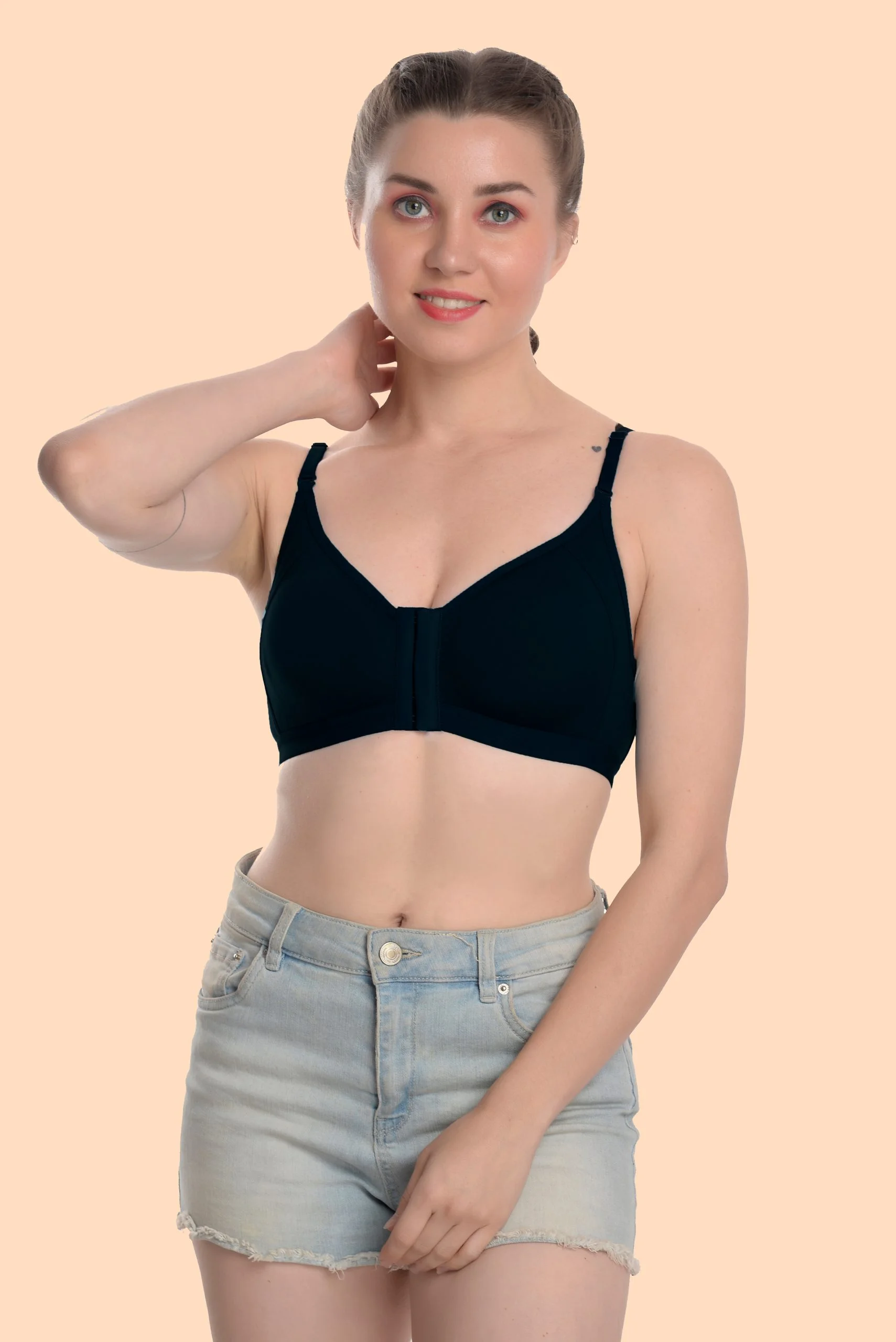 Damro Deep Neck Cotton Padded Bra - Clothonics