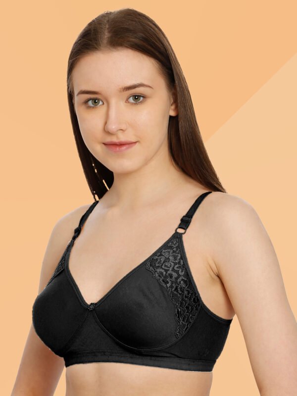 Women Lace bra Black cotton