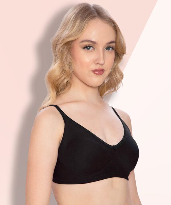 T shirt bra for women Black color