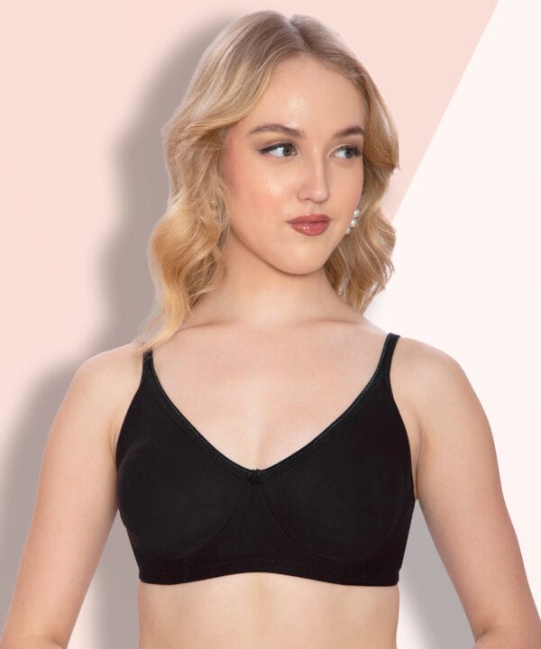 T shirt bra for women Black color