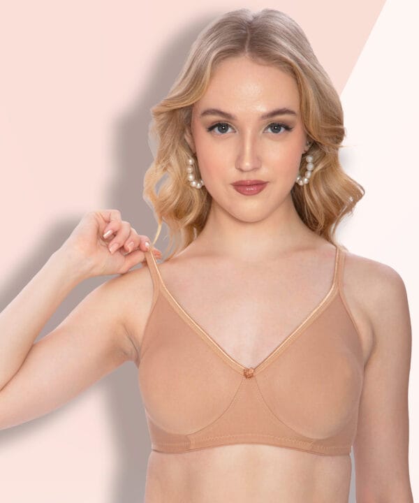 T shirt bra for women beige color