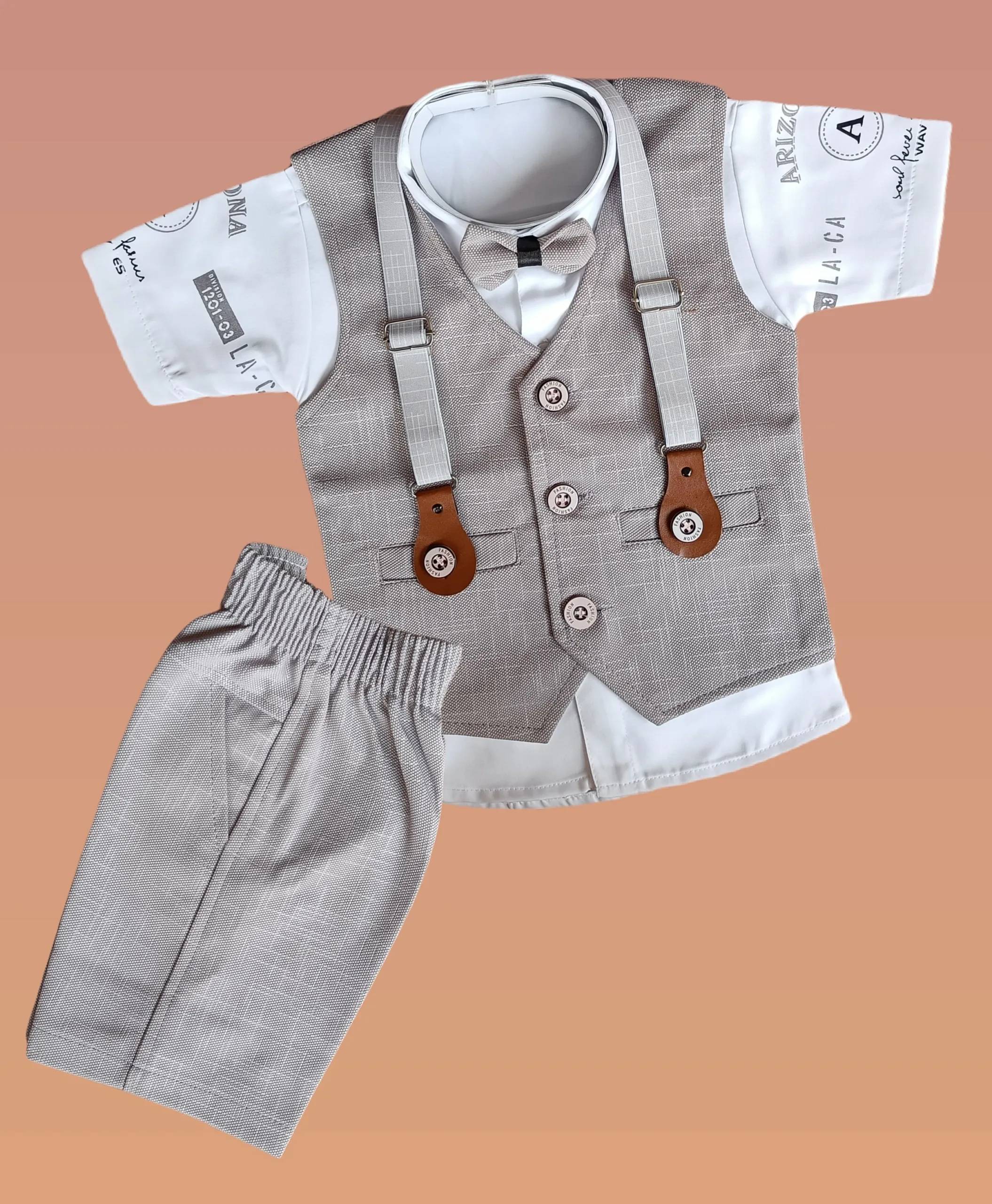 Buy Pramukh NX Baby boy Checks Dungaree & White Shirt | Dress for Baby boy  | Clothes Dungaree set for Baby boy Color- White (1-2 years) at Amazon.in