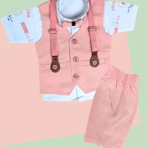 Baby boy party wear dress Pink half