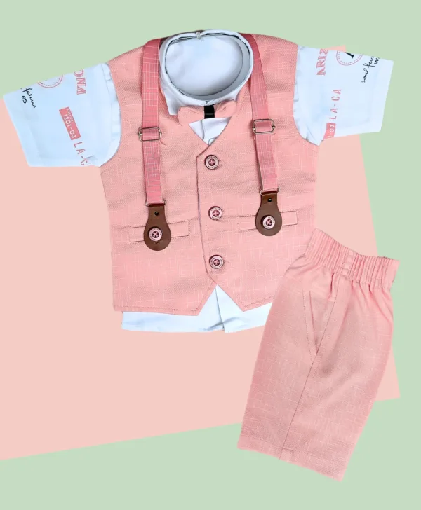 Baby boy party wear dress Pink half