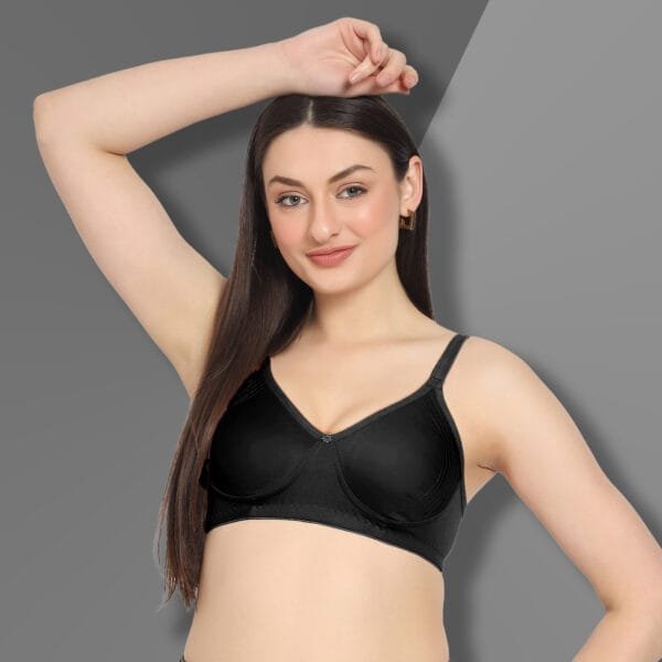 Seamless Side Support Bra black bra