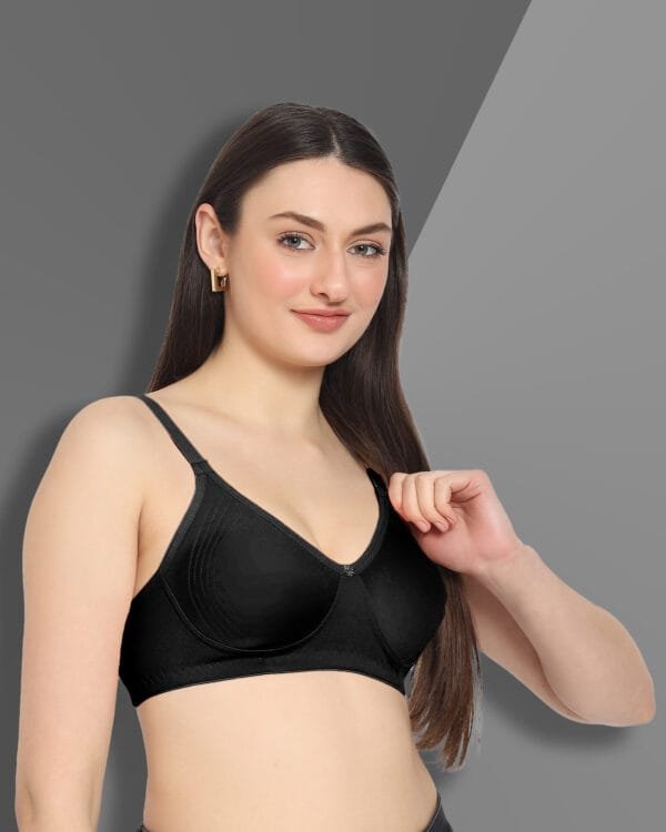 Seamless Side Support Bra black bra