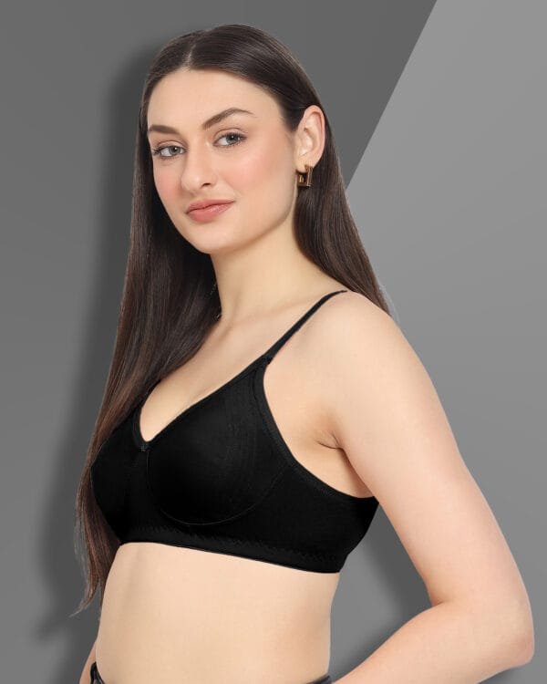 Seamless Side Support Bra black bra