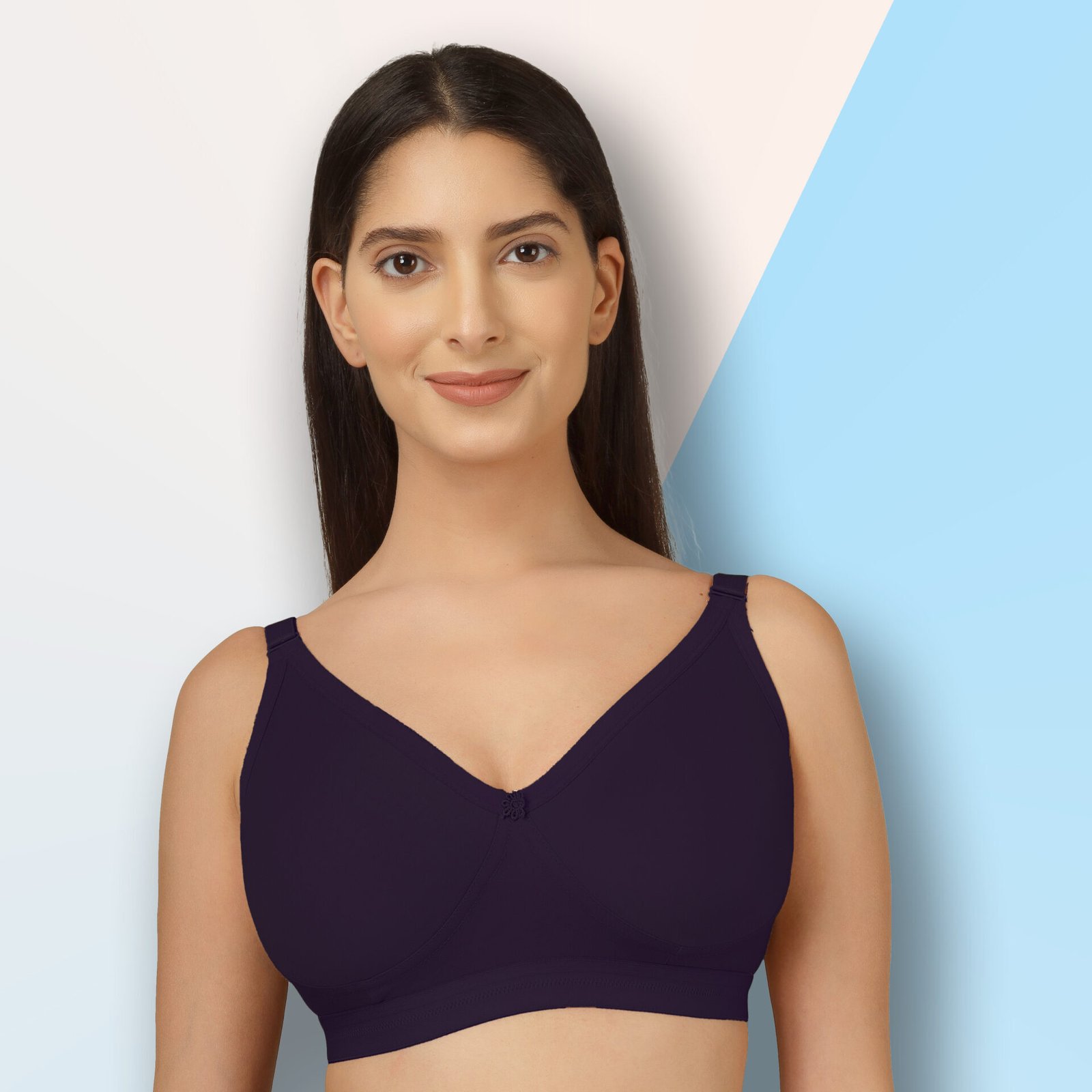 Clothonics Full Coverage T-Shirt Bra - Wine 2 Full Coverage T-Shirt Bra for women beige color