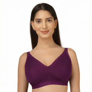 Full Coverage T-Shirt Bra for women wine color
