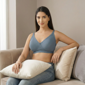 full coverage non padded t shirt bra grey